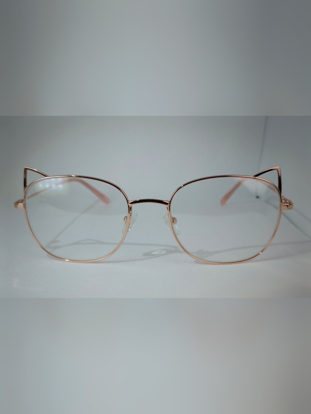 Cymric Rose Gold Cat-Eye Metal Frame Glasses - Womens Eyewear.